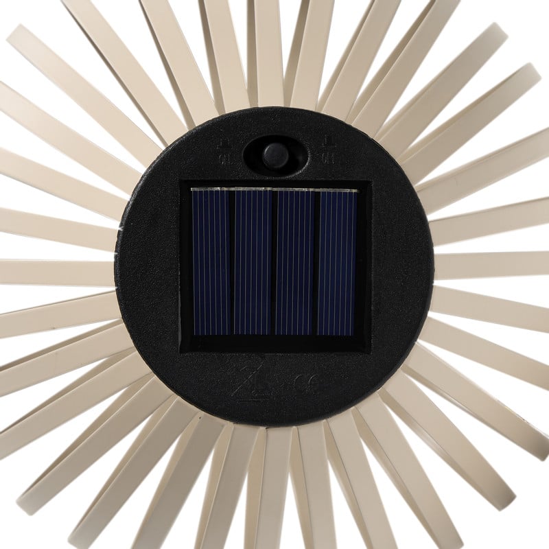 Solar lantaarn - beige - ø20x18 cm