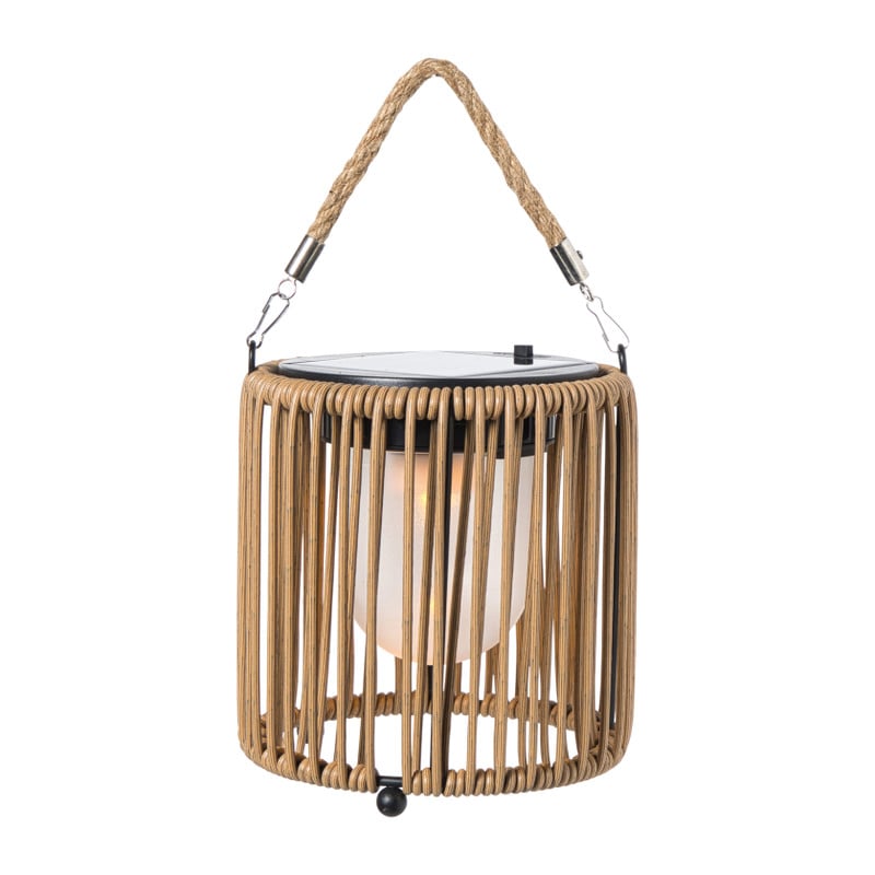 Solar lantaarn lecce - bruin - ø15x15 cm