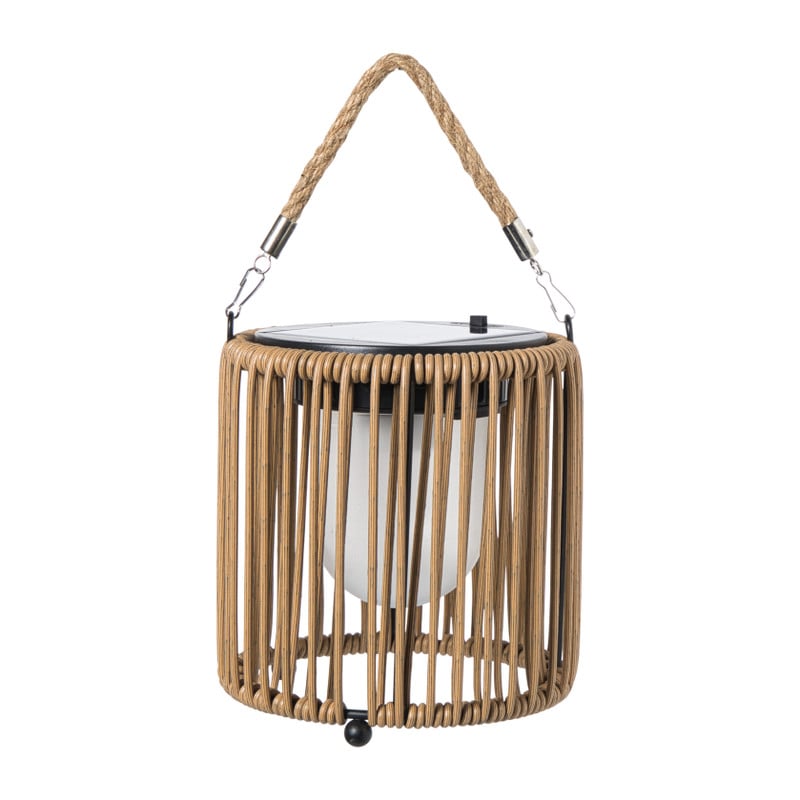 Solar lantaarn lecce - bruin - ø15x15 cm