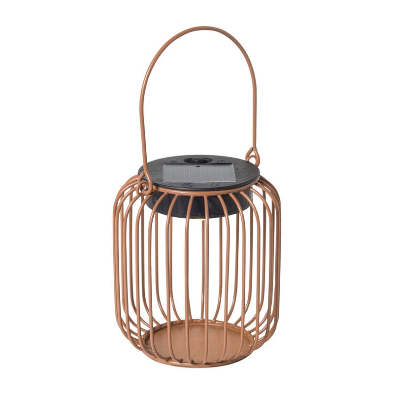 Solar lantaarn draadmetaal - oranje - ø10x11.5 cm