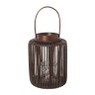 Lantaarn hout - donkerbruin - ø22x29 cm