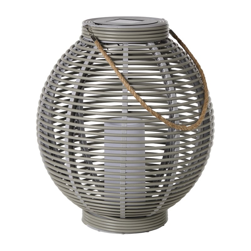 Solar lantaarn XL - grijs - ø38x43 cm