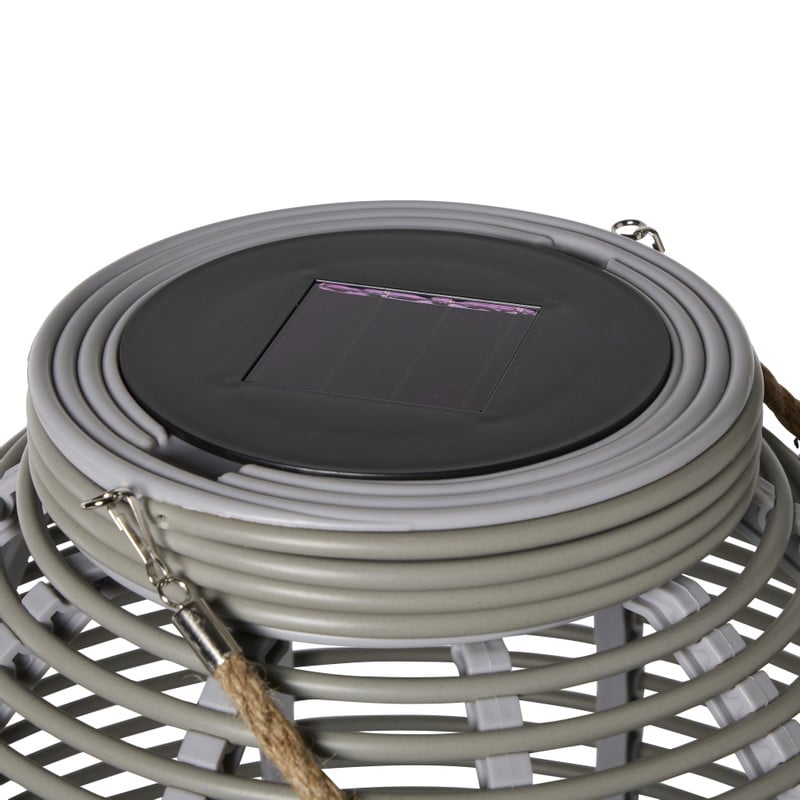 Solar lantaarn XL - grijs - ø38x43 cm