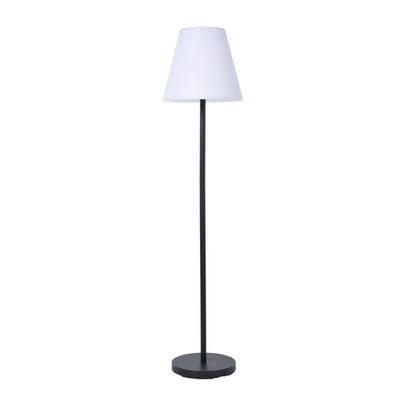 Solar USB vloerlamp - wit/zwart - ø34x147 cm