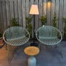 Solar USB vloerlamp - wit/zwart - ø34x147 cm
