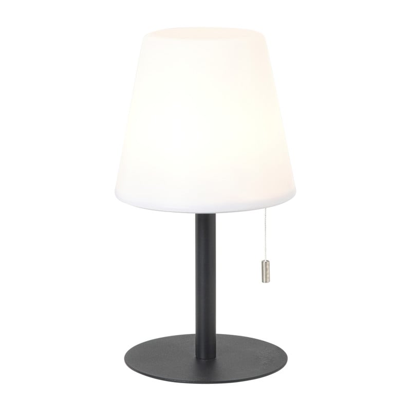 LED tafellamp USB - wit/zwart - ø16.5x21 cm