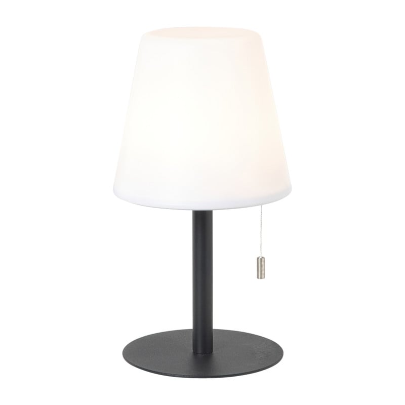 LED tafellamp USB - wit/zwart - ø16.5x21 cm