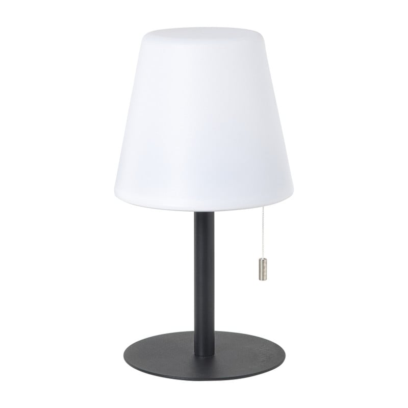 LED tafellamp USB - wit/zwart - ø16.5x21 cm