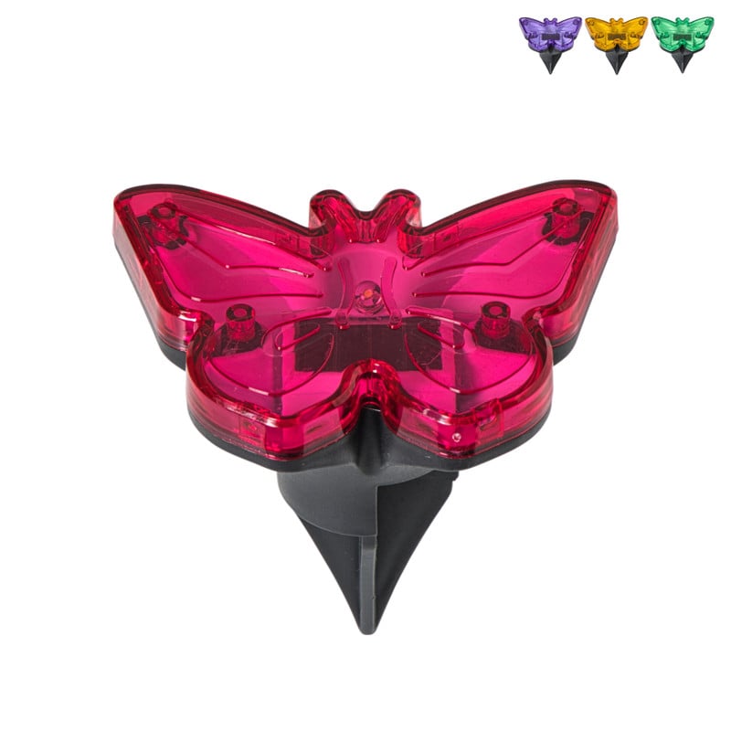 Solar steker vlinder - ø9x6.5 cm - diverse varianten