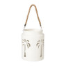 Lantaarn palmboom groot - beige - ø16x20.3 cm