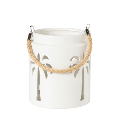 Lantaarn palmboom klein - beige - ø13x15 cm