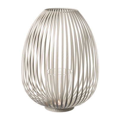 Lantaarn lira groot - beige - ø30.5x39.5 cm