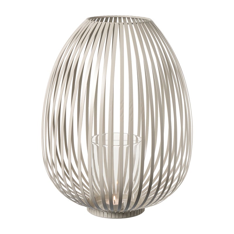 Lantaarn lira groot - beige - ø30.5x39.5 cm