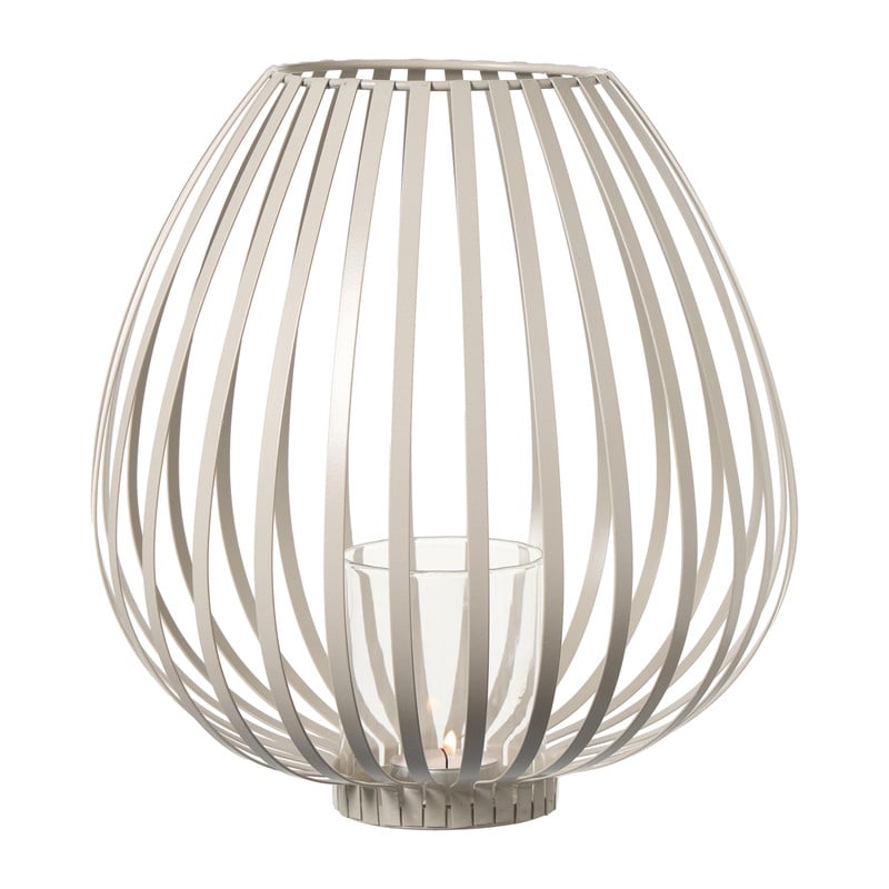 Lantaarn lira klein - beige - ø24.5x26 cm