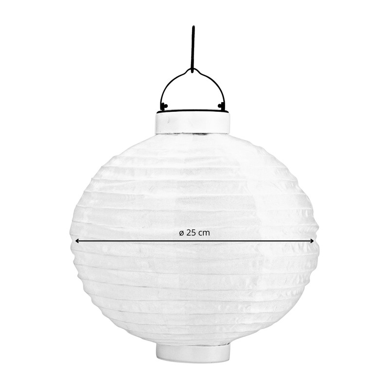 Solar tuinlampion - wit - 25 cm