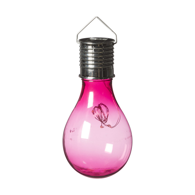 Solar gloeilamp - diverse kleuren - ⌀8x15 cm