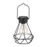 Solar tuinlamp metaaldraad - zwart - ⌀12.5x16.5 cm