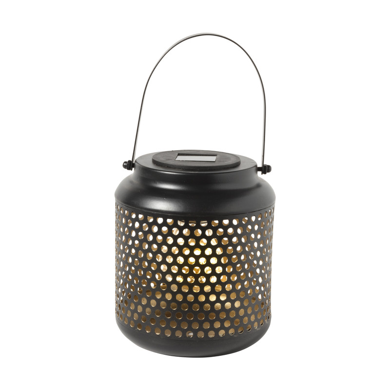 Solar tuinlantaarn - zwart - ⌀12x14 cm 