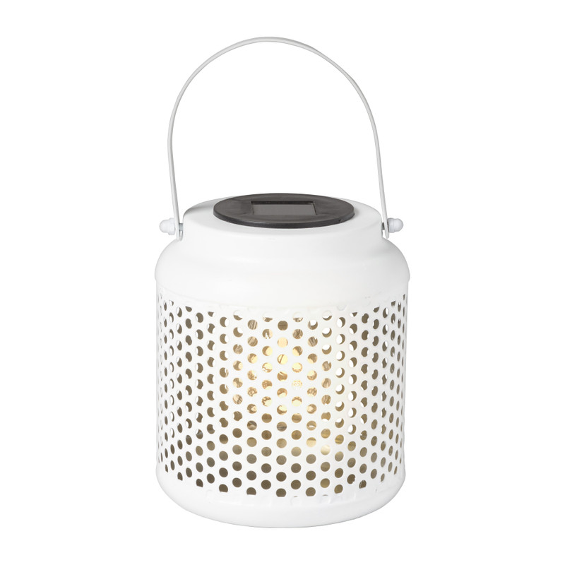 Solar tuinlantaarn - wit - ⌀12x14 cm