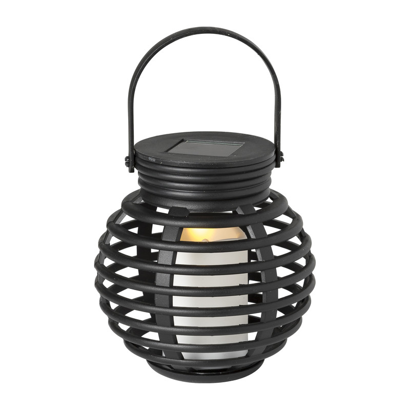 Solar tuinlantaarn - zwart - ⌀10x11 cm