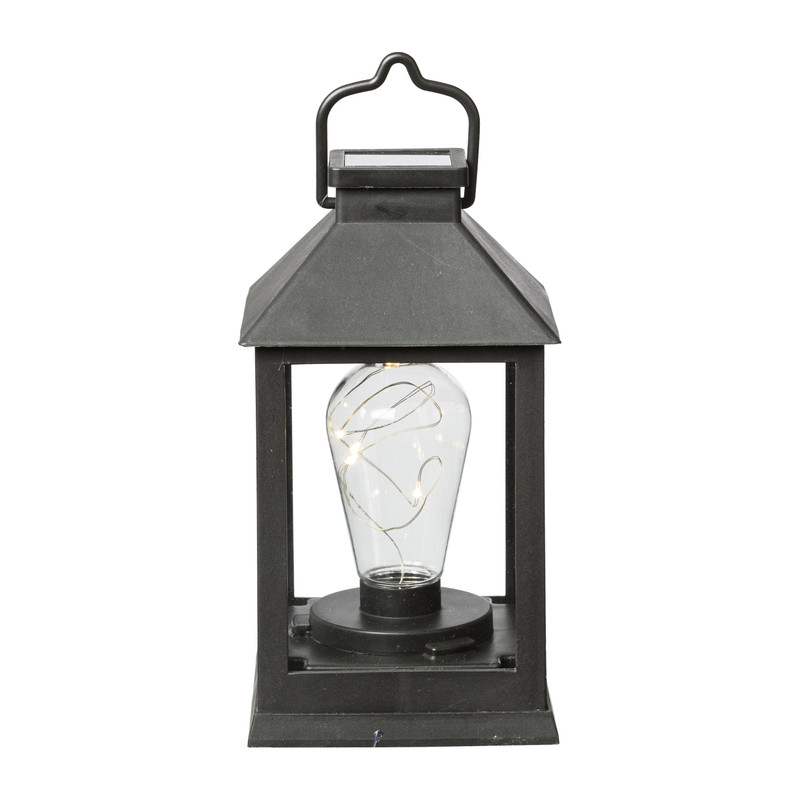 Solar lantaarn - zwart - diverse varianten - ø11x19 cm 