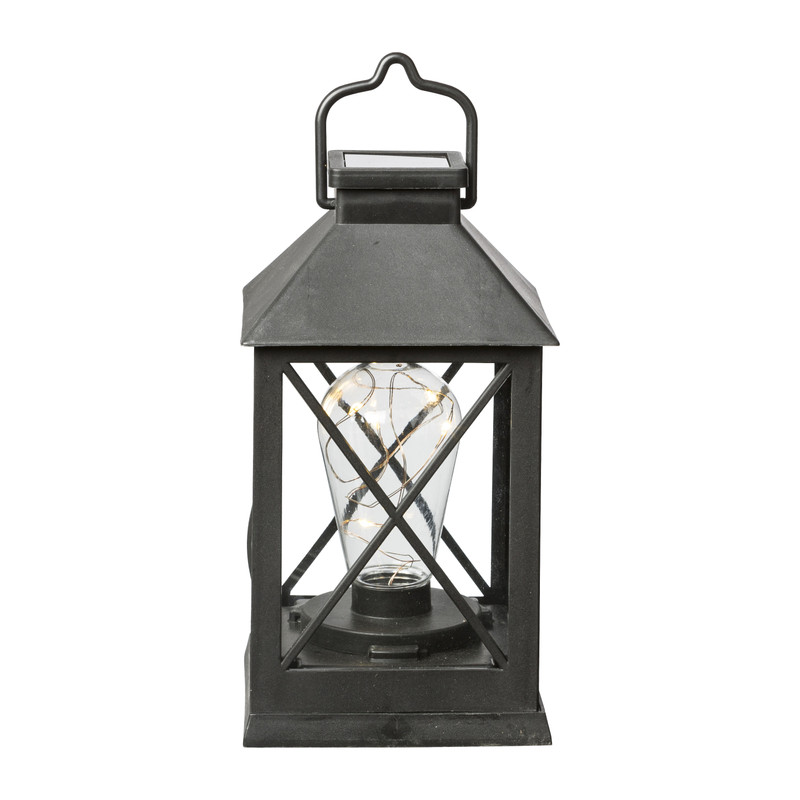 Solar lantaarn - zwart - diverse varianten - ø11x19 cm 