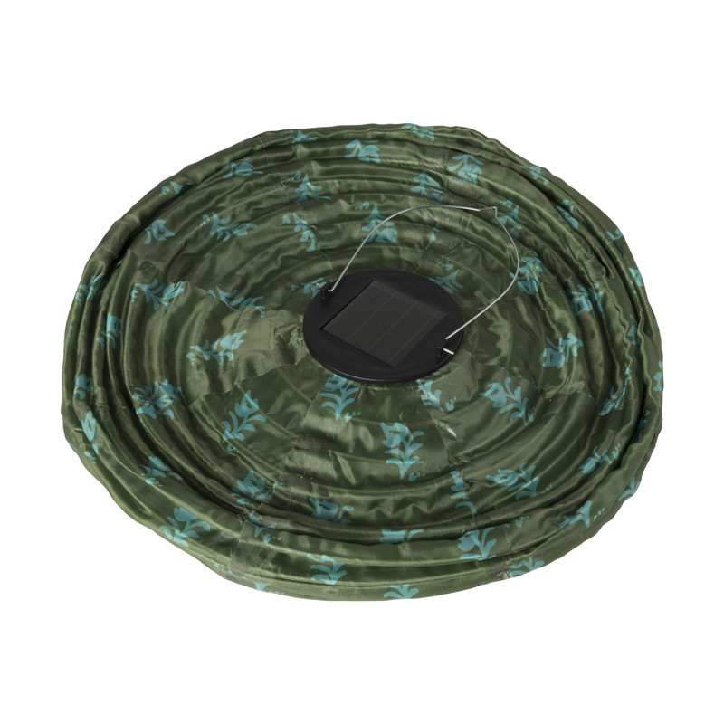 Solar lampion print - groen - ø30x28 cm