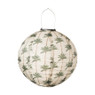 Solar lampion print palmboom - beige - ø30x28 cm