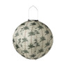 Solar lampion print palmboom - beige - ø30x28 cm