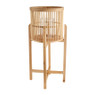 Bamboe lantaarn op voetjes - naturel - 36x73 cm 