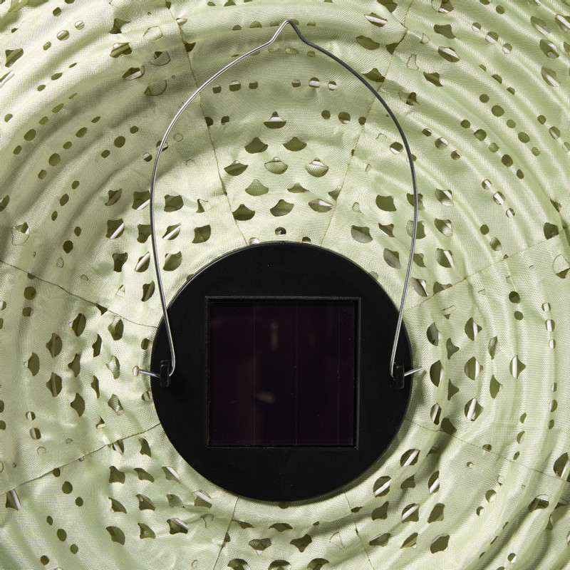 Solar barok lampion ovaal - groen - ø20x42 cm