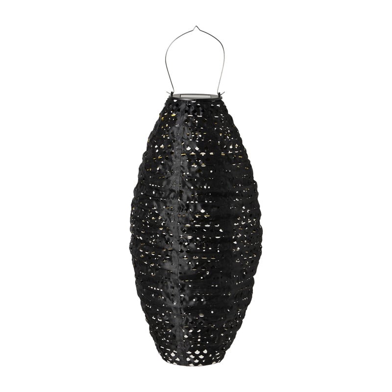 Solar barok lampion ovaal - zwart - ø20x42 cm