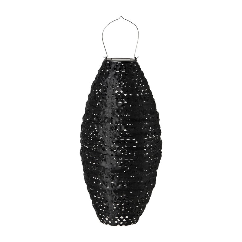 Solar barok lampion ovaal - zwart - ø20x42 cm