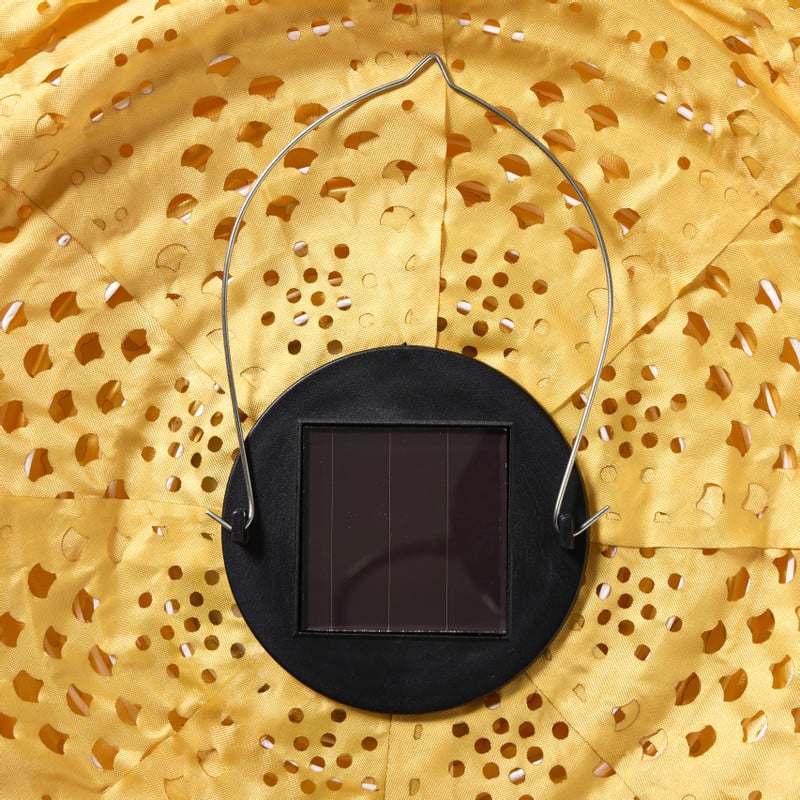 Solar barok lampion ovaal - geel - ø20x42 cm