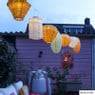 Solar barok lampion druppel - wit - ø28x30 cm
