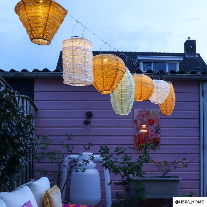 Solar barok lampion druppel - groen - ø28x30 cm