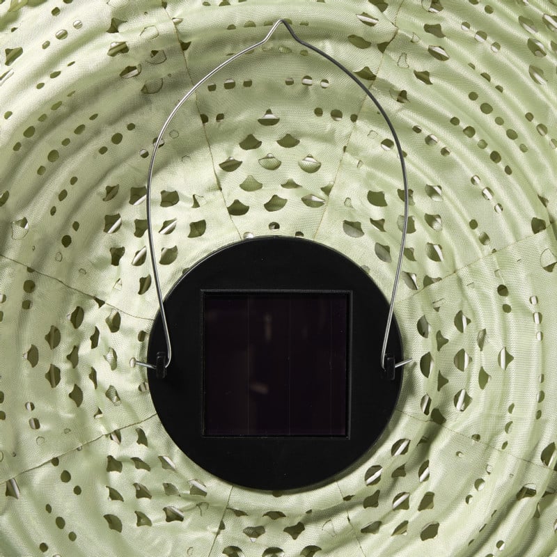 Solar barok lampion ruit - groen -  ø24x28 cm