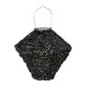 Solar barok lampion ruit - zwart -  ø24x28 cm