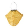 Solar barok lampion ruit - geel -  ø24x28 cm
