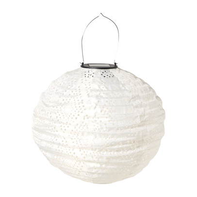 Solar barok lampion rond - wit - ø30 cm