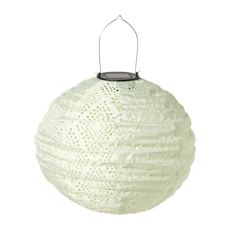 Solar barok lampion rond - groen - ø30 cm
