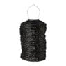 Solar barok lampion cilinder - zwart - ø18x33 cm