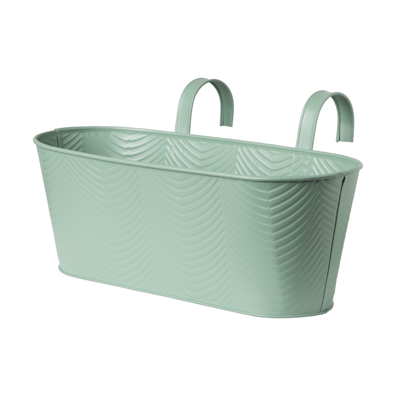 Plantenbak voor balkon - groen - 19x36x14.5 cm
