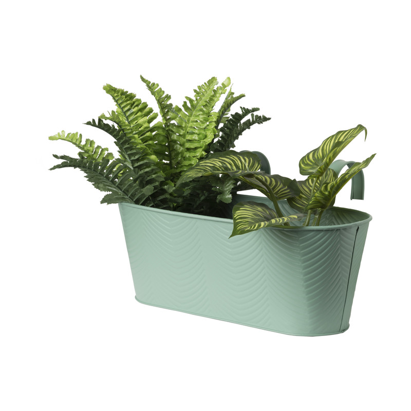 Plantenbak voor balkon - groen - 19x36x14.5 cm