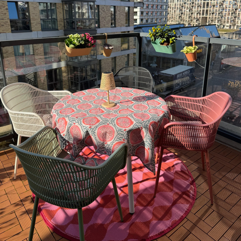 Plantenbak voor balkon - beige - 19x36x14.5 cm