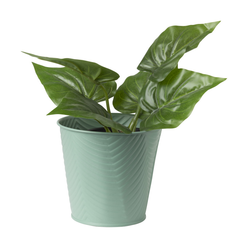 Bloempot patroon maat S - ø12x13 cm - groen