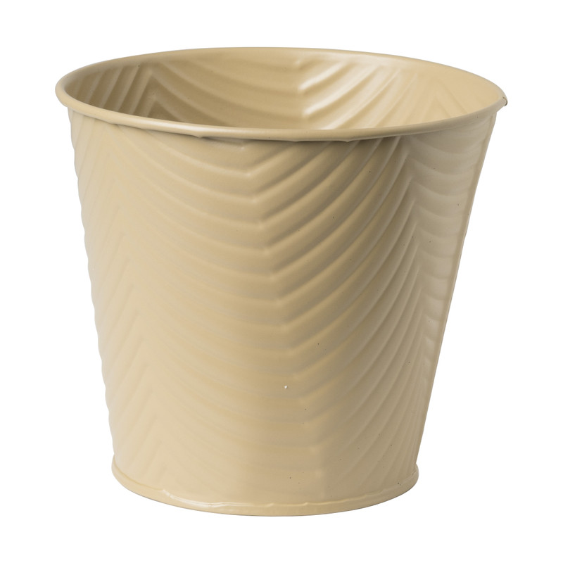 Bloempot patroon maat S - ø12x13 cm - beige