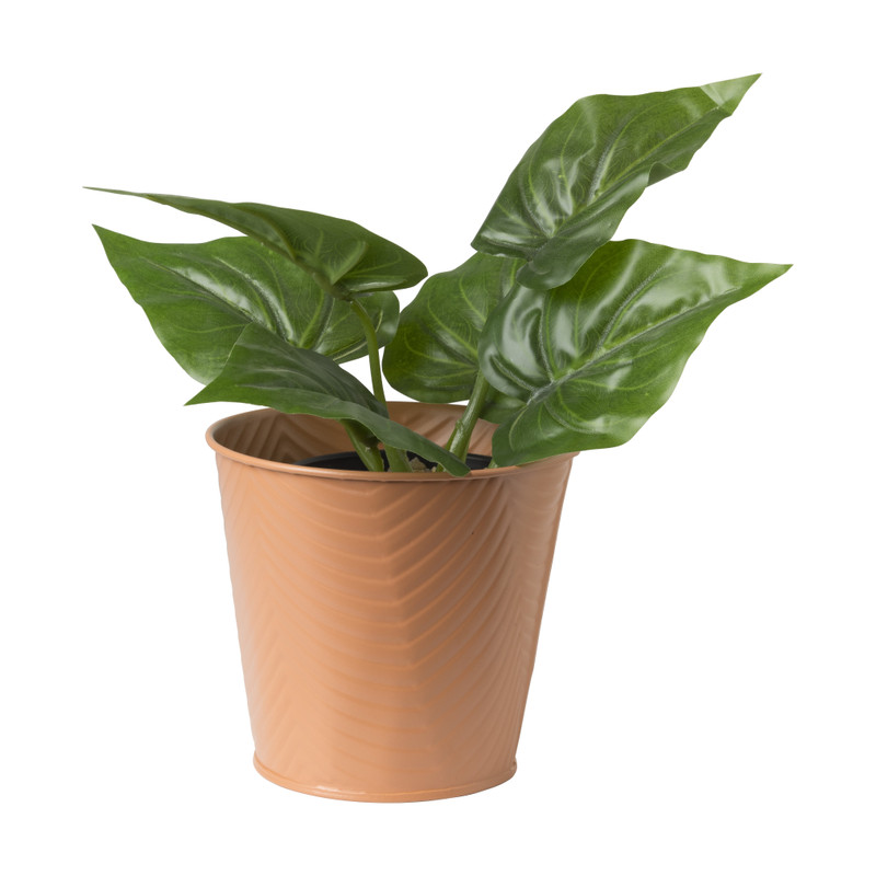 Bloempot patroon maat S - ø12x13 cm - oranje