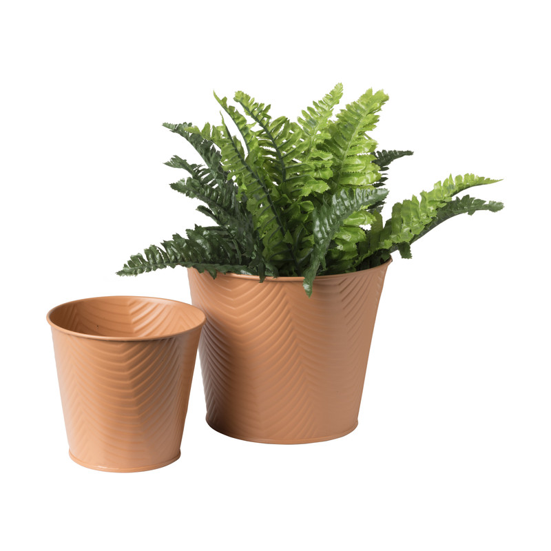 Bloempot patroon maat S - ø12x13 cm - oranje