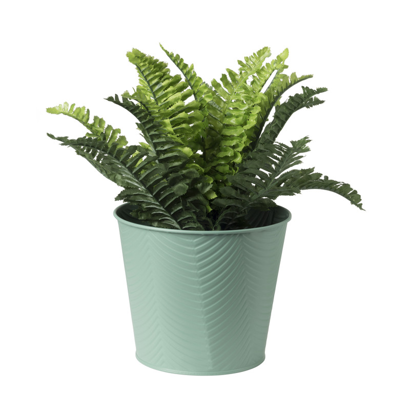 Bloempot patroon maat L - ø15x18 cm - groen